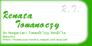 renata tomanoczy business card